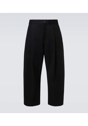 Studio Nicholson Sorte cotton twill barrel-leg pants