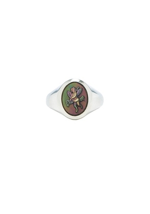 Serge de Nimes Cherub Cameo Ring in Silver - Metallic Silver. Size 10.5 (also in ).