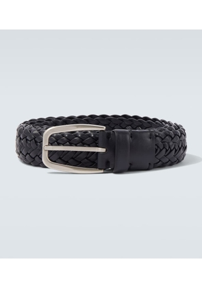 Zegna Braided leather belt