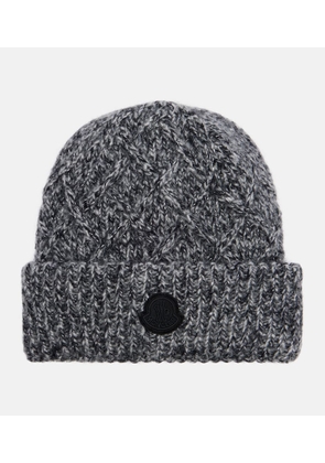 Moncler Embroidered alpaca-blend beanie