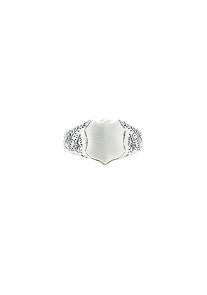 Serge de Nimes Shield Ring in Silver - Metallic Silver. Size 11.5 (also in 7, 8, 9.5).