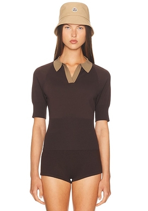 Staud Gene Top in Earth & Taupe - Chocolate. Size L (also in ).