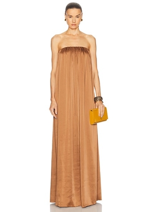 SEROYA Monique Maxi Dress in Terracotta - Brown. Size M (also in S).