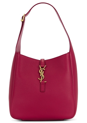 Saint Laurent Small Le 5 A 7 Supple Bag in Cherry Jam - Red. Size all.