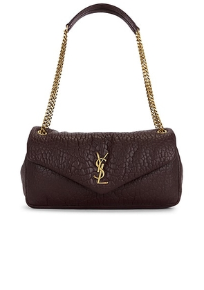 Saint Laurent Medium Calypso Chain Bag in Dark Currant - Wine. Size all.