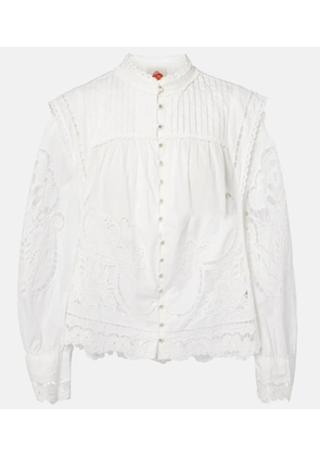 Farm Rio Embroidery cotton blouse
