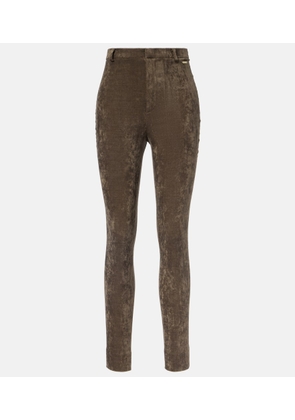 Gucci Cotton-blend velvet leggings