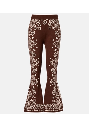 Farm Rio Paisley knitted flared pants