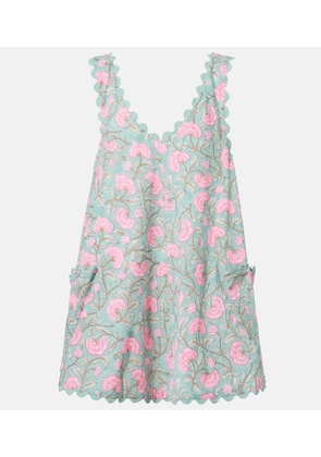 Juliet Dunn Floral cotton minidress