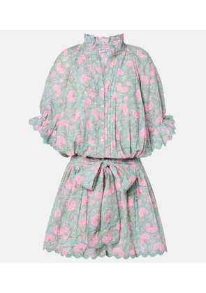 Juliet Dunn Floral cotton minidress