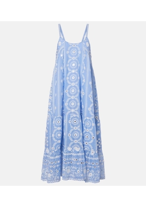 Juliet Dunn Printed sequined cotton midi dress