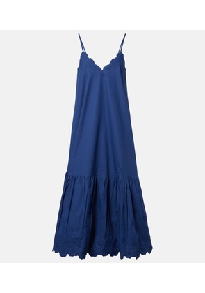 Juliet Dunn Embroidered cotton midi dress