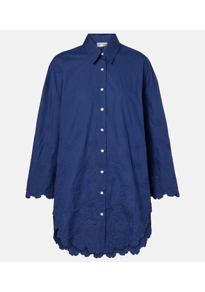 Juliet Dunn Floral cotton poplin shirt dress