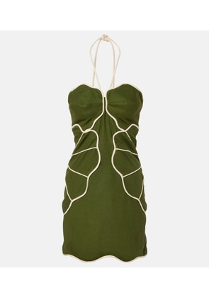 Farm Rio Linen-blend minidress