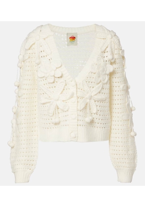 Farm Rio Crochet Flowers open-knit cardigan