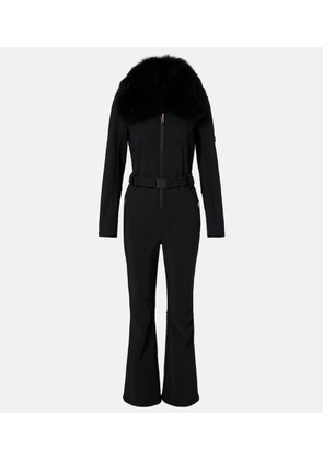 Yves Salomon Shearling-trimmed belted ski suit