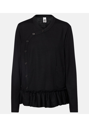 Noir Kei Ninomiya Ruffled wool top