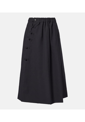Noir Kei Ninomiya Wool midi skirt
