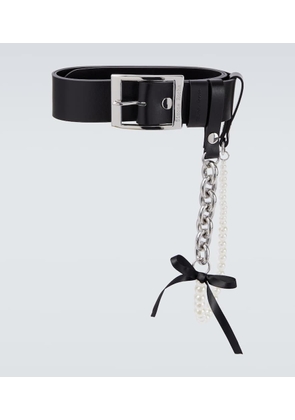 Simone Rocha Embellished leather belt