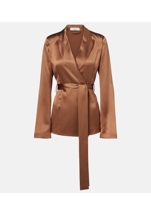 Joseph Archer double-breasted silk satin blazer