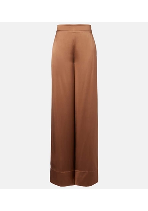 Joseph Dijon silk satin wide-leg pants
