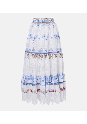 Camilla All About That Lace linen midi skirt
