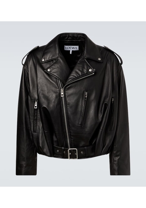 Loewe Balloon leather biker jacket