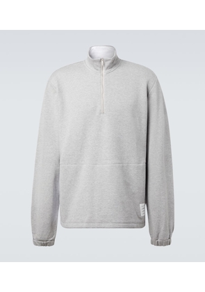 Thom Browne 4-Bar cotton jersey half-zip sweatshirt