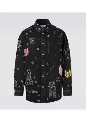 Loewe x Louis Wain embroidered denim overshirt