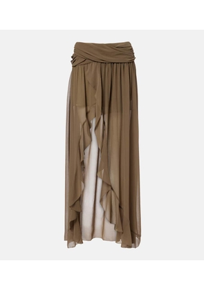 Jacques Wei Asymmetric draped maxi skirt