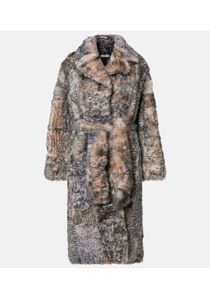 Jacques Wei Shearling wrap coat