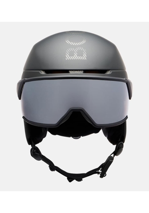 Bogner Logo leather-trimmed ski helmet
