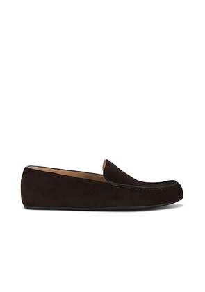 The Row Leo Slipper in Lacquer Brown - Chocolate. Size 38 (also in 39, 39.5, 40, 41, 42).