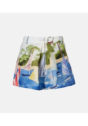 Leo Lin Josie printed silk shorts