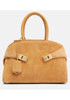 Ferragamo Hug Medium suede tote bag