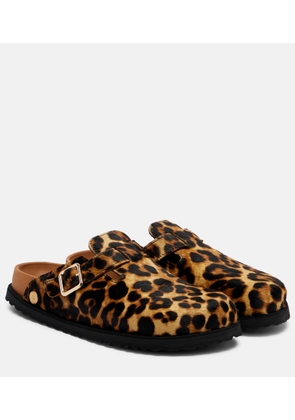 Birkenstock 1774 Boston leopard-print calf hair clogs
