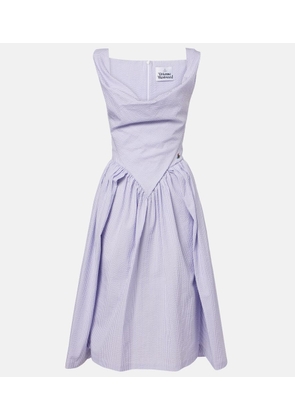 Vivienne Westwood Sunday cotton seersucker midi dress