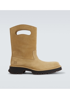 Loewe Bobby cutout suede mid-calf boots