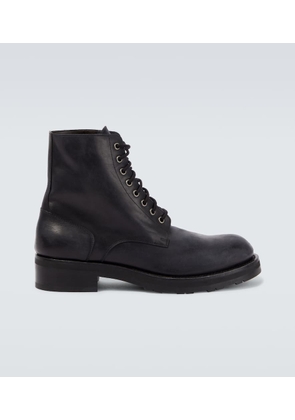 The Row Leather combat boots