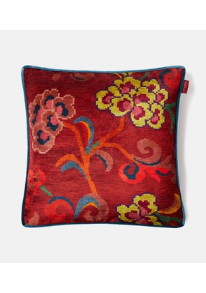 Etro Nimphea floral velvet cushion