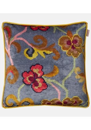 Etro Nimphea velvet cushion