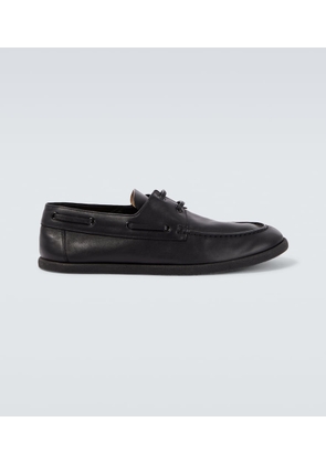 The Row Novus leather boat shoes