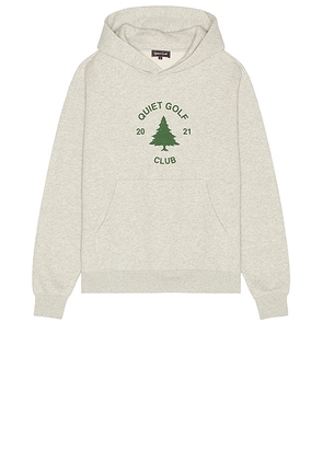 Quiet Golf Arrowhead Hoodie in Ash - Light Grey. Size S (also in ).