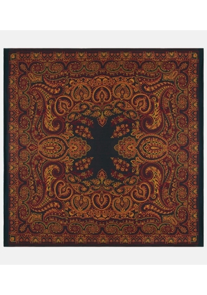 Etro Paisley wool and silk-blend throw