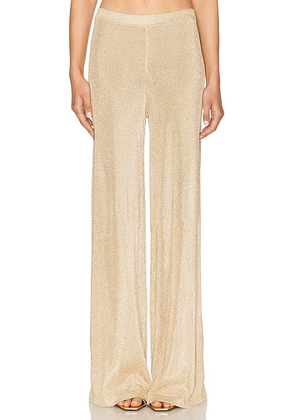 SEROYA Sheldon Metallic Pant in Gold - Metallic Gold. Size XL (also in S, M, L).