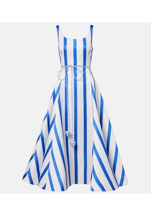 Leo Lin Serafina striped satin maxi dress