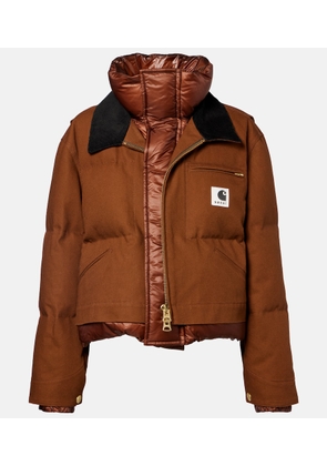 Sacai x Carhartt cotton canvas down jacket