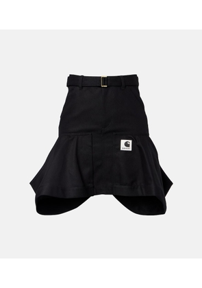 Sacai x Carhartt cotton canvas miniskirt
