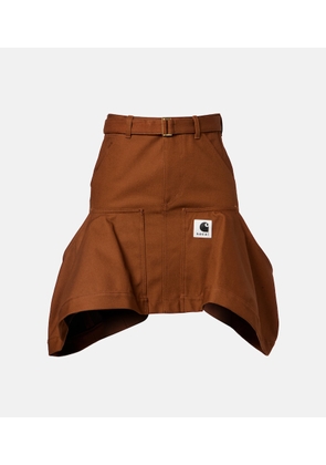 Sacai x Carhartt cotton canvas miniskirt