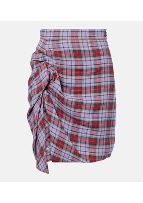 Vivienne Westwood Panther gathered linen midi skirt